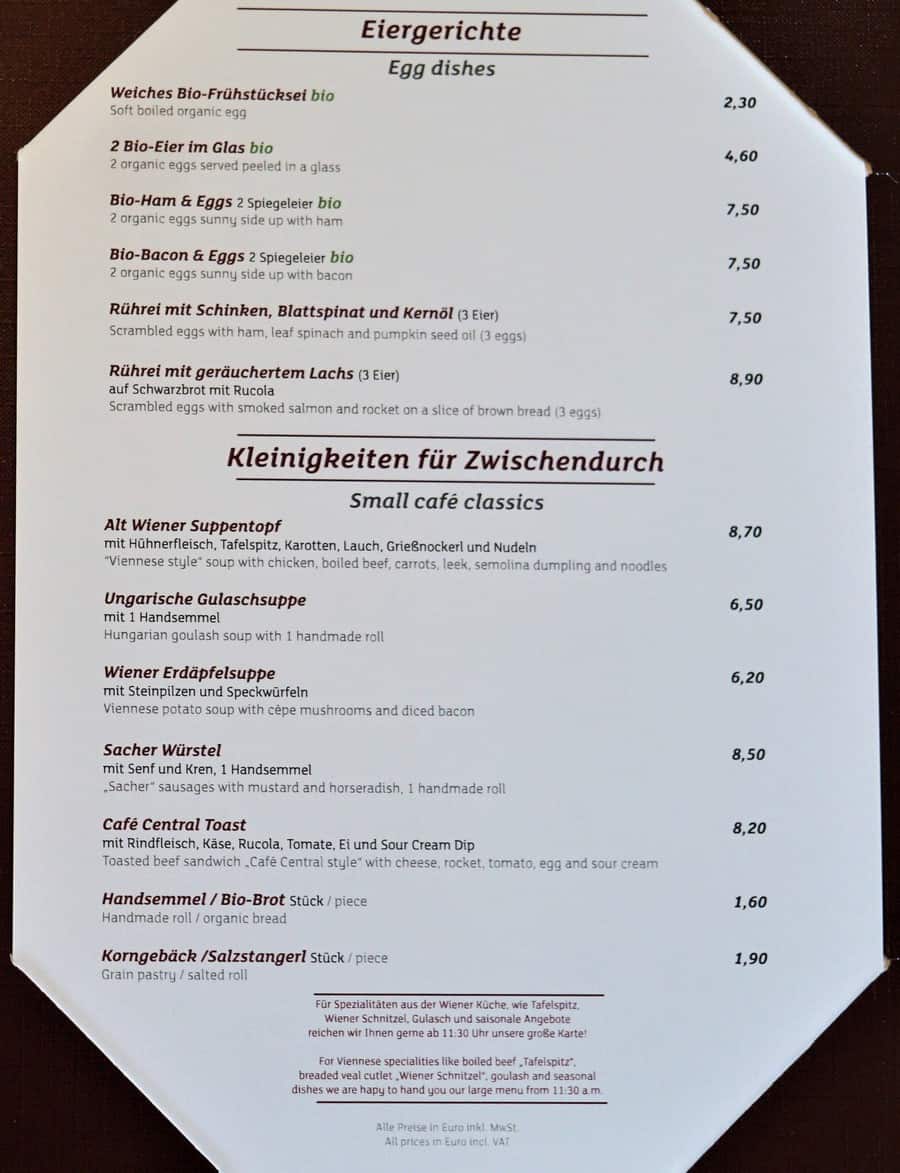 Caf Central Vienna Menu Comabeba Eu