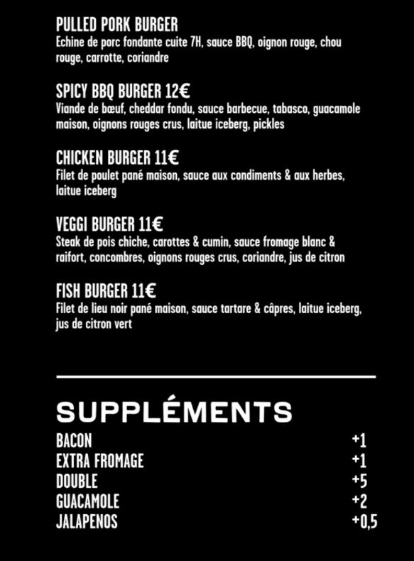 Menu 2 Burgers cont