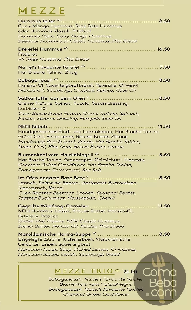 Neni Berlin Menu Comabeba Eu