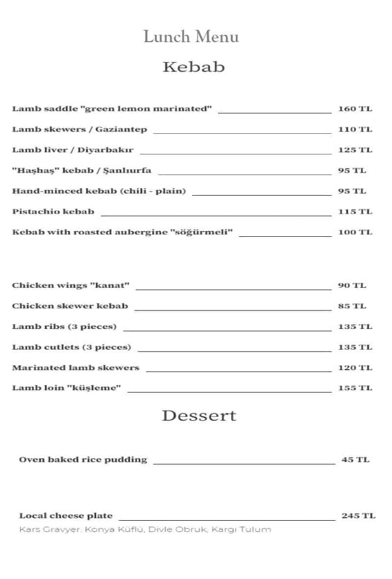 Lokanta Lunch Menu 02