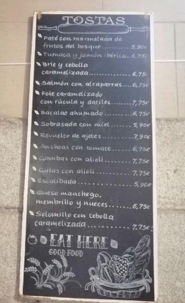 Los Rotos Chalkboard Menu 2