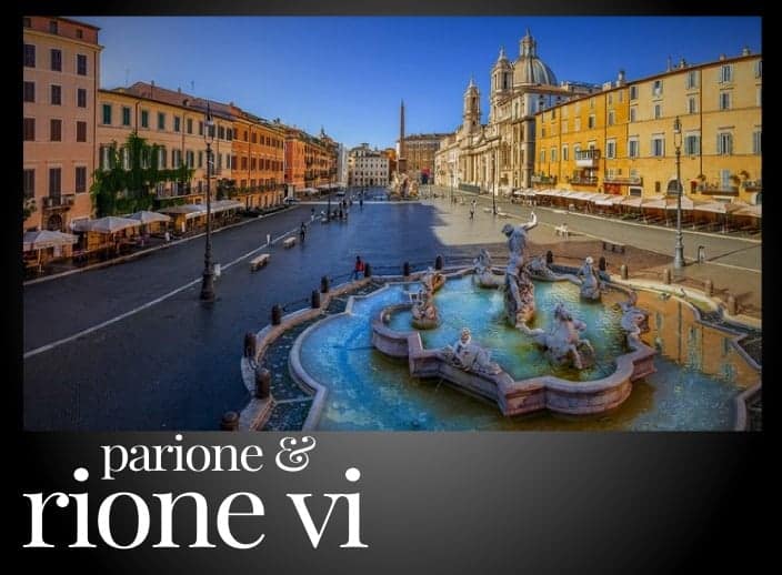 Best restaurants in the neighborhood of Parione and Rione VI Rome Italy