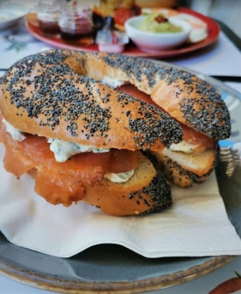 51 ZAMPATH Salmon Bagel Sandwich by Giusy Avino