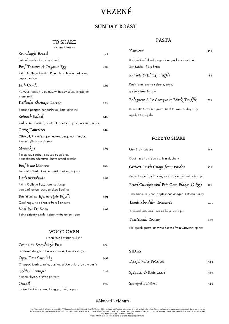 Vezene-Sunday-Menu-2023