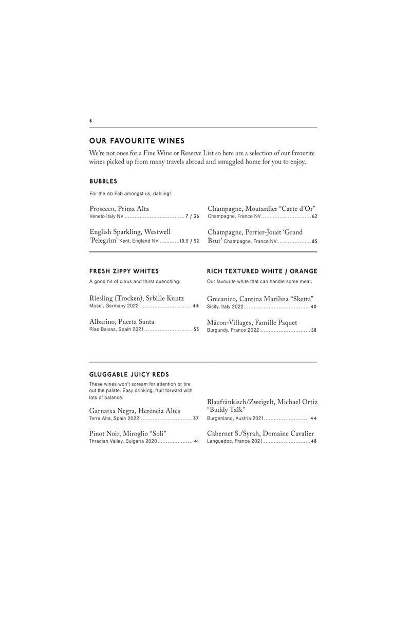 Blacklock Soho London Menu p8