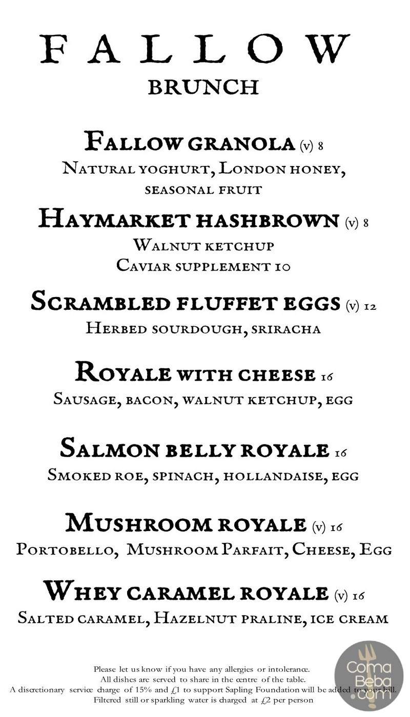 Fallow London Menu p10