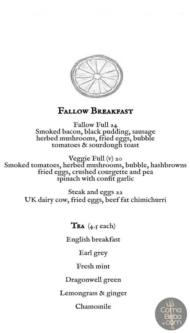 Fallow London Menu p2