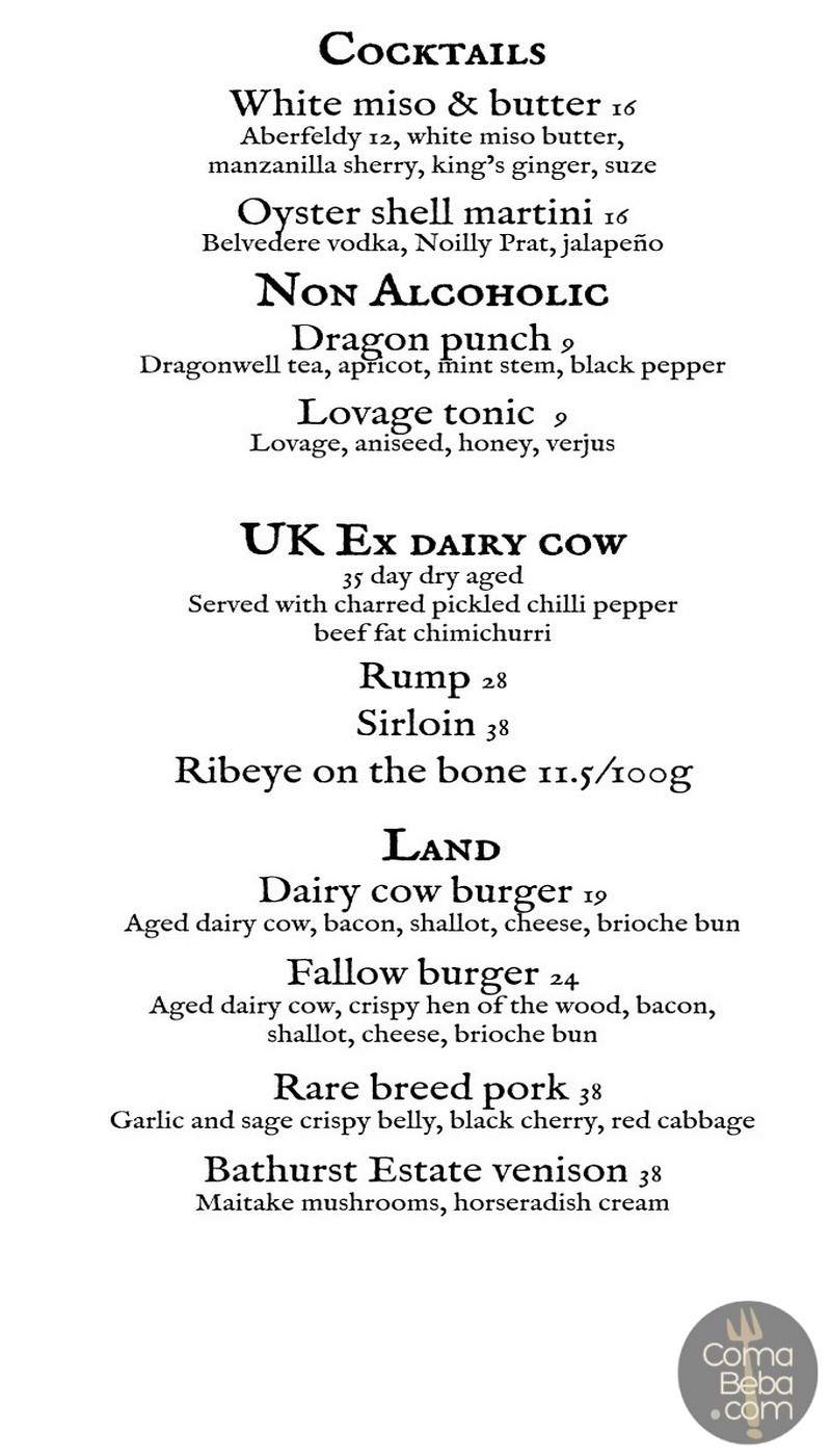 Fallow London Menu p6