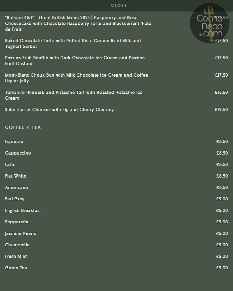 Kerridge’s Bar & Grill – London Menu p2