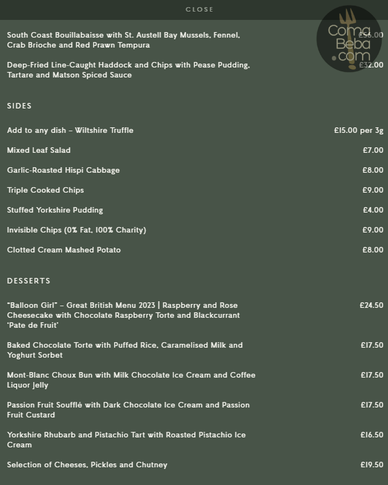 Kerridge’s Bar & Grill – London Menu p5