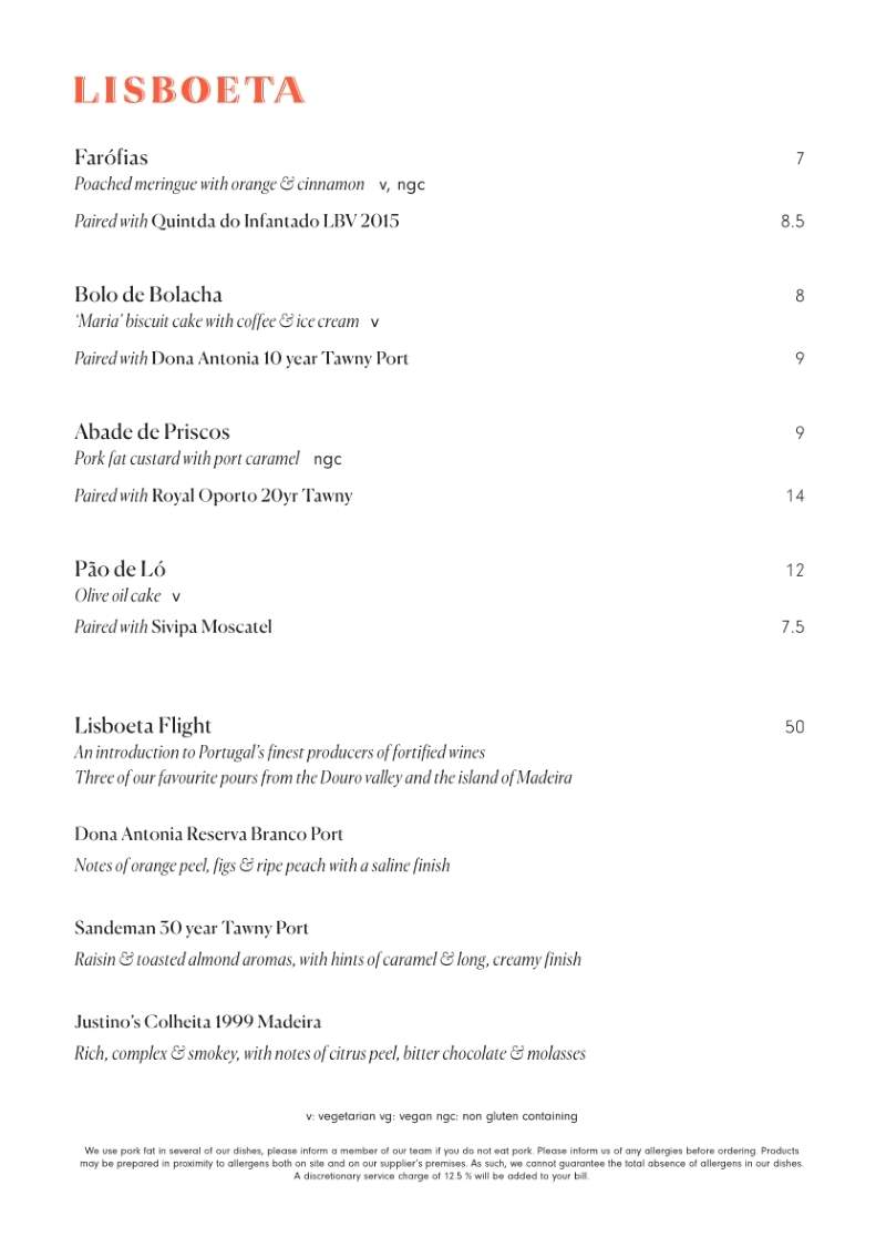 Lisboeta London Menu p2