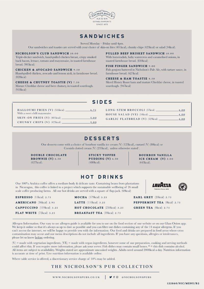 The Old Bell Tavern London Menu p2