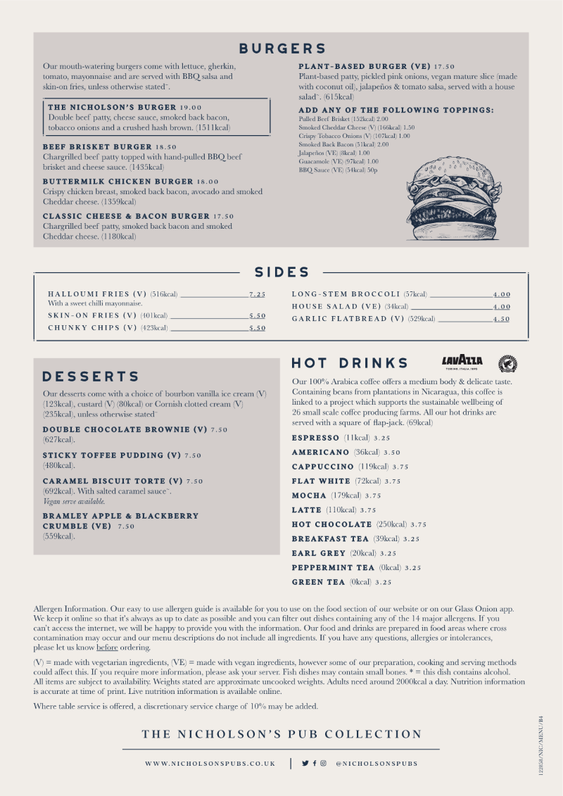 The White Swan London Menu p2