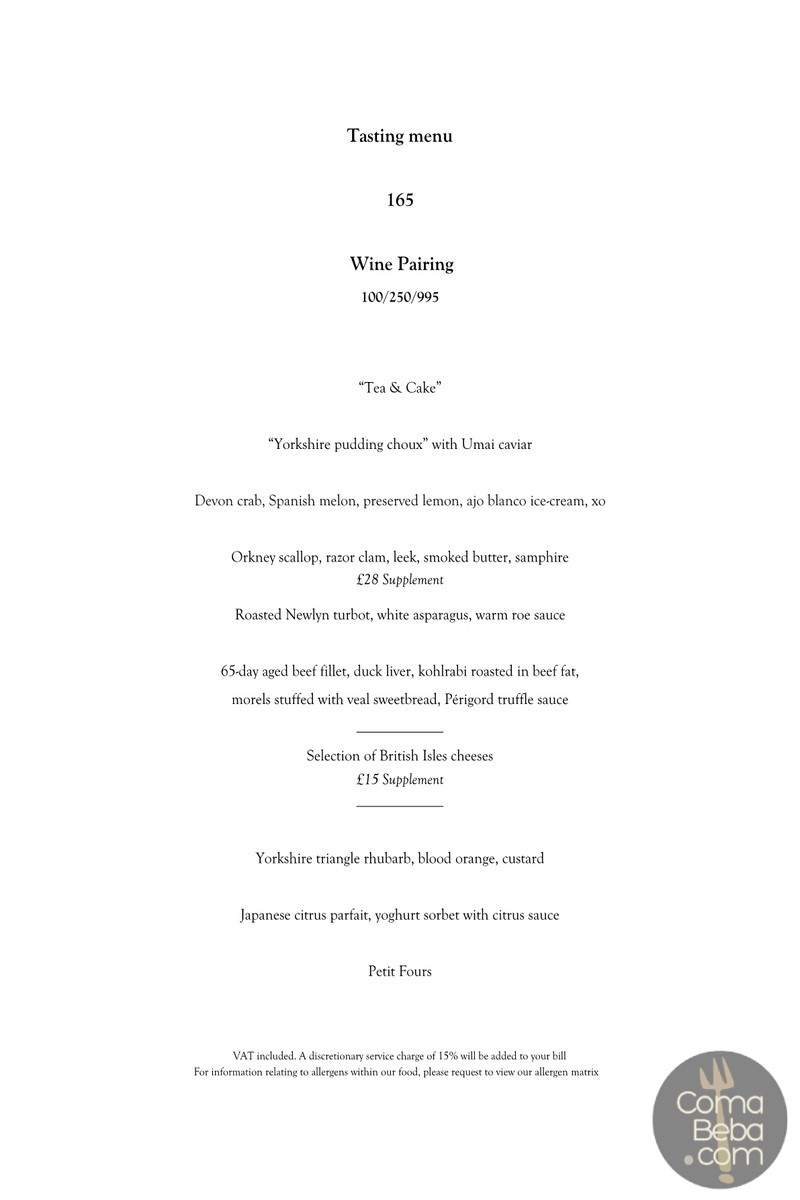 Pollen Street Social London Menu p2