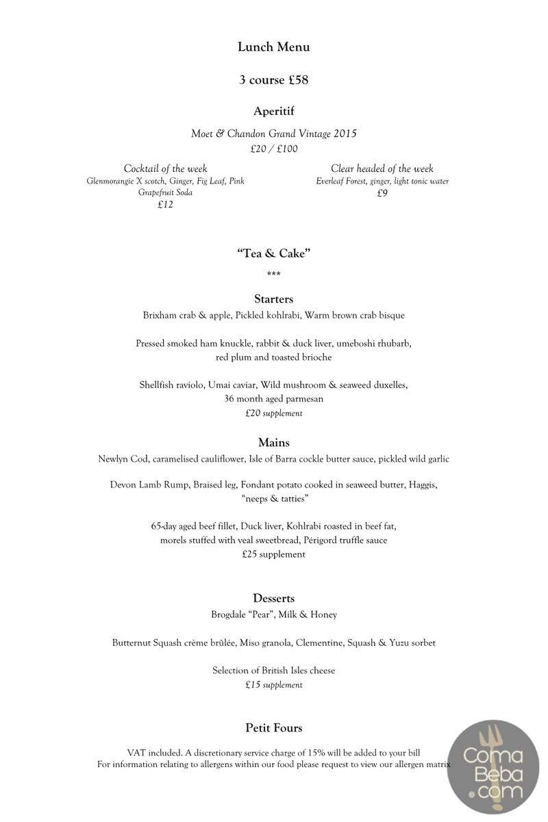 Pollen Street Social London Menu p4