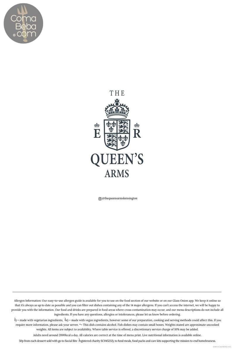 The Queen’s Arms London Menu p2