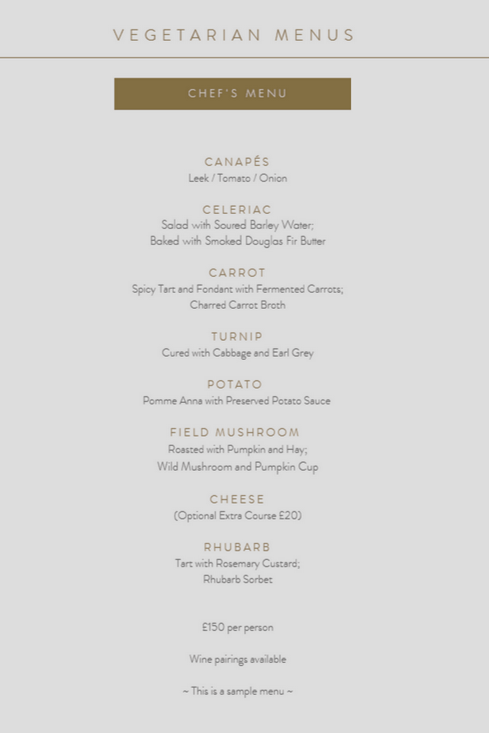 The Five Fields Menu p4