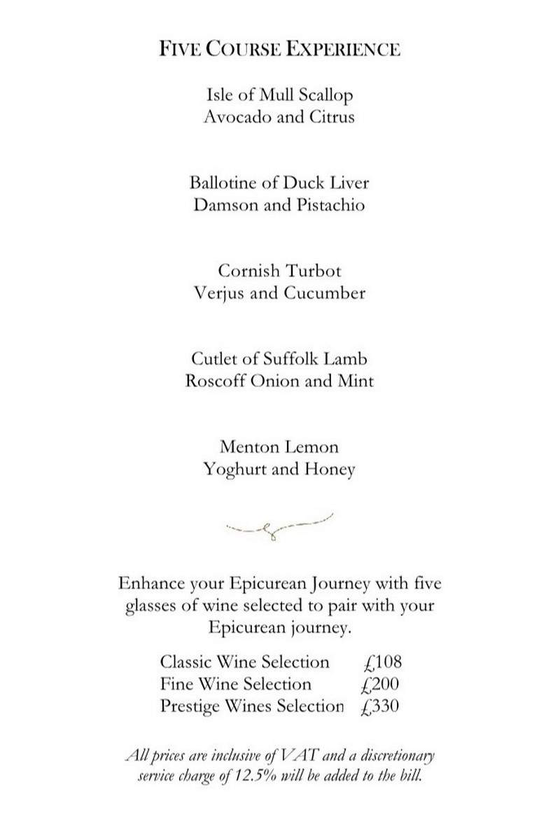 The Ritz Restaurant London Menu p2