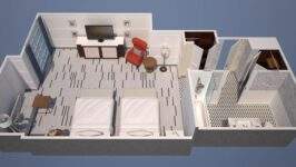 MARRLON County Hall 2 Double Beds Floorplan